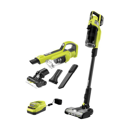 ONE+ HP 18V Brushless Cordless Pet Stick Vacuum Cleaner Kit w/ Battery, Charger, & Cordless Hand Vacuum w/ Powered Brush